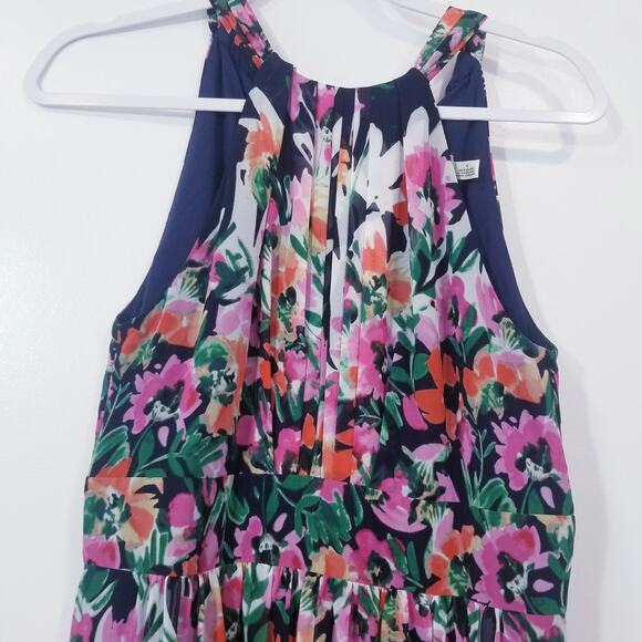 Eliza J Floral Print Halter Maxi Dress Multicolored - Picture 8 of 13